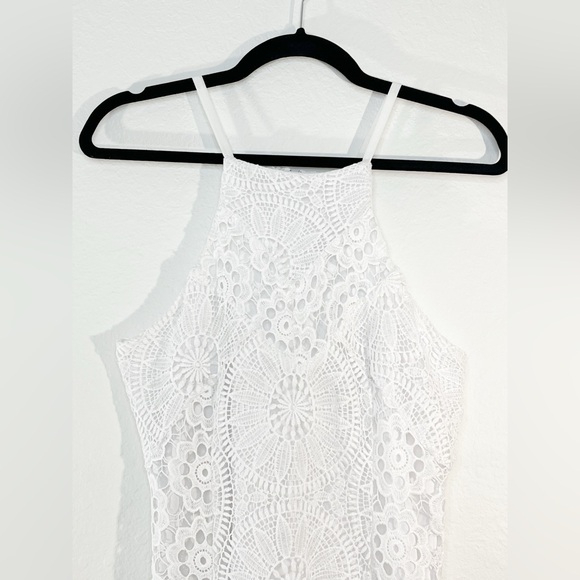 Francescas White Caylee Lace Mini Dress w/ Spaghetti Straps, SZ Small - Picture 6 of 11